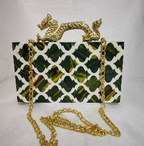 Komoli Female Handmade Resin Box Clutch Purse Party Bag Fashion Jewellery,  Size: Custom