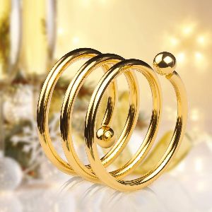 two magnet shiny brass hand bracelet bangles