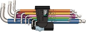 Wera 3950/9 Hex-Plus Multicolour Stainless 1 L-key set, metric 
