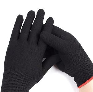 Cotton black gloves