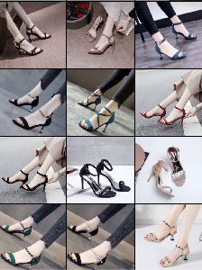 Ladies fashion heel shoes