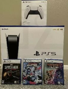Sony PS5 Disc Edition Bundle Brand New Extra Controller + 3 Games