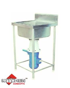 SINGLE SINK UNIT WITH GARBAGE CRUSHER