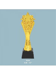 Crystal Resin Golden Trophy with stars (Single Size)