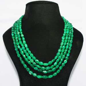 Natural Green Onyx Gemstone Necklace 