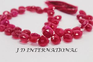 Acrylic Polished Plain Pink Chalcedony Beads, Feature : Durable, Dustproof, Eco Friendly, Fine Finishing