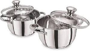 2 Pcs Dutch Oven Induction Bottom Cookware Set (Stainless Steel, 2 - Piece)
