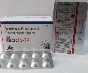 Ecloclo-TP: Aceclofenac, Paracetamol &amp;amp; Thiocolchicoside Tablets IP