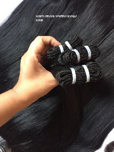 Double Weft Hair Bundles Raw unprocessed temple virgin human hair, single donor, No tangling