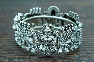 Silver Antique Temple Bangle
