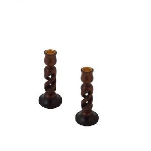 ACACIA WOODEN STYLISH DESIGN HOME DECORATIVE CANDLE STAND MADE BY WOODEN