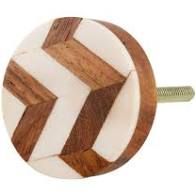 BONE INLAY AND WOOD STYLISH DOOR KNOBS MADE BY GIFT MART