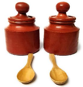 NEW HOT SELLING AND TRENDING PRODUCT WOODEN MASALA POT JAR WITH SPOON KITCHEN ACCESORRIES