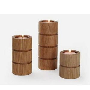 WOODEN DECORATIVE CANDLE STAND MADE BY NATURAL WOOD FOR HOME,RESTAURANT,AND HOTEL USE