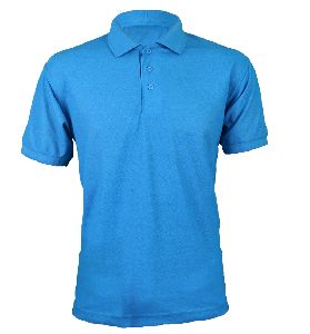 Men Teal Blue Polo T Shirt