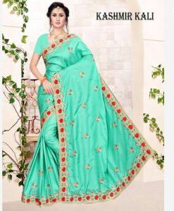 Kashmir Kali Silk Embroidered Saree
