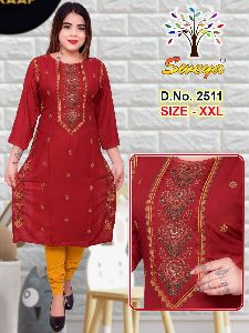 kurti with siquence work
