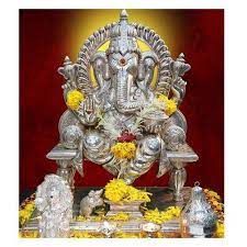 Silver Antique Ganesha Idol