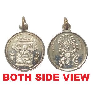 S9058-161 – Customised Raghavendra with LakshmiNarasimha Silver Pendant 1inch 5grams