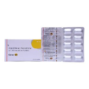 Aceclofenac, Paracetamol and Chlorzoxazone Tablets
