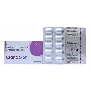 Aceclofenac, Paracetamol and Serratiopeptidase Tablets