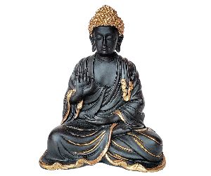 Black Golden Meditating Buddha Statue