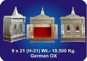9x21 German Oxidised Temple