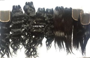 INDIAN WAVY STRAIGHT CURLY HAIR CLOSURES AND FRONTALS