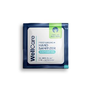 WellCare Hand Sanitizer Sachet, 1 ml (216 sachets) | Infused with Aloe Vera