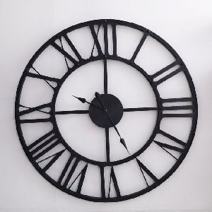 Decorative Black Powder Coated Clock