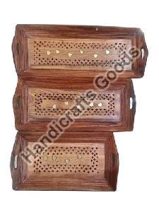 Wooden Coffee Tray Set