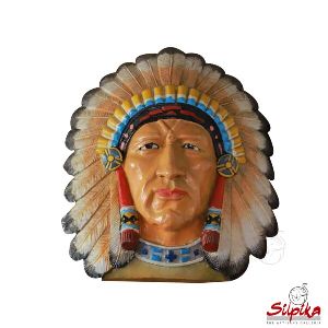 Wooden Face Sculpture