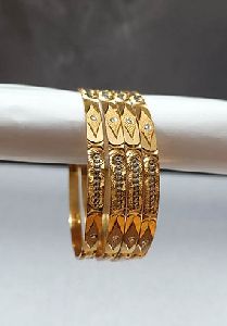 R50003 Gold and Silver Plated Brass Bangles