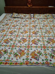 Double Bed Sheet  With Pillow Cover
