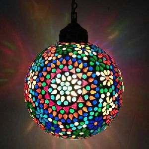 Mosaic Hurricane Lamp