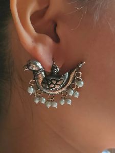 Intricately Crafted Peacock Earrings