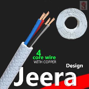 4 Core Jeera Design White Color Data Cable Wire