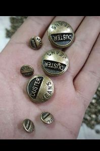 brass antique silver button