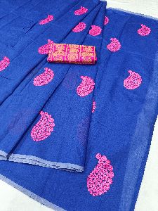 beautiful chanderi cotton saree