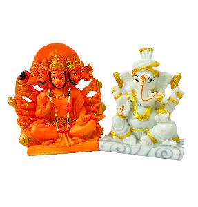 orange panchmukhi hanuman ji statue