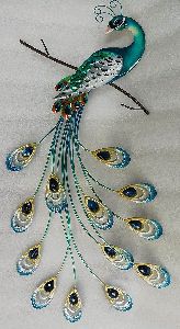 Peacock statue metals
