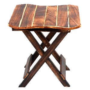 Foldable Small Square Wooden Stool | End Table
