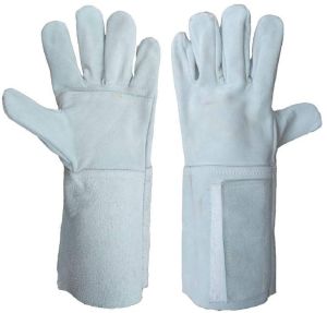 Industrial Leather Hand Gloves, Size : 5-10 Inch