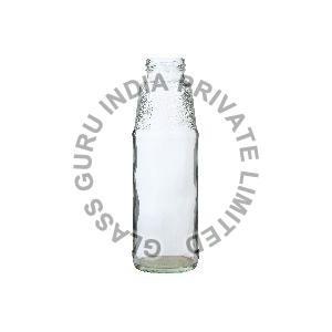 Frosted Neck Milk and Juice Glass Bottle