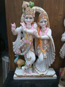 Decorative Marble Radha Krishna Statue