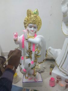 Marble Standing Radha Krishna Statue