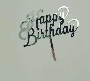 Happy Birthday Acrylic Cake Topper