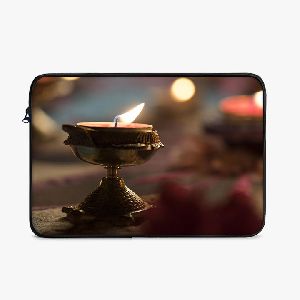 LS0504 Festival Diwali Pattern Zipper Laptop Sleeve