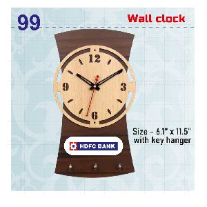 Promotional Wall Clock with Key Holder