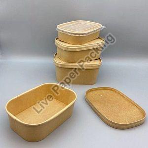 Rectangle Brown Paper Food Containers